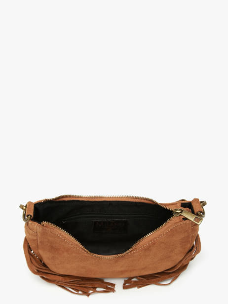 Schoudertas Velvet Milano Bruin velvet VE25064 ander zicht 3